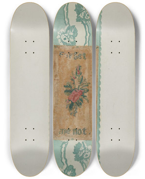 Triptych art skateboard deck of Ellen Duncan Bookmark by Ellen Duncan