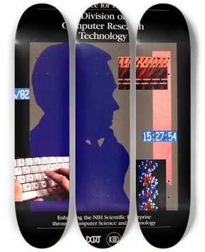 Triptych art skateboard deck of National Institutes Of Health Enhancing The Nih Scientific Enterprise Through Computer Science And Technology_1 by National Institutes Of Health (1887)