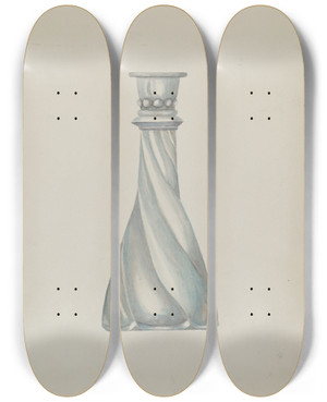 Triptych art skateboard deck of Beulah Bradleigh Candlestick_2 by Beulah Bradleigh