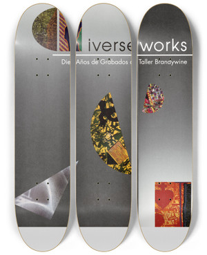 Triptych art skateboard deck of Us Information Agency Diverse Works Diez Nos De Grabados Detaller Brandywine by U S Information Agency (1953-1999)
