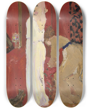 Triptych art skateboard deck of Douard Vuillard Lessayage by douard Vuillard (1868-1940)
