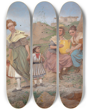 Triptych art skateboard deck of Richard Dadd Negation by Richard Dadd (1817-1886) Triptych art skateboard deck of Richard Dadd Negation by Richard Dadd (1817-1886)
