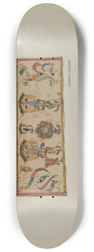 Albert Levone - Pa. German Book Marker 8.25 inch art skate deck