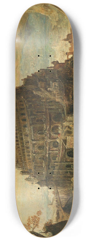 Flemish School - The Tower of Babel 8.25 inch art skate deck