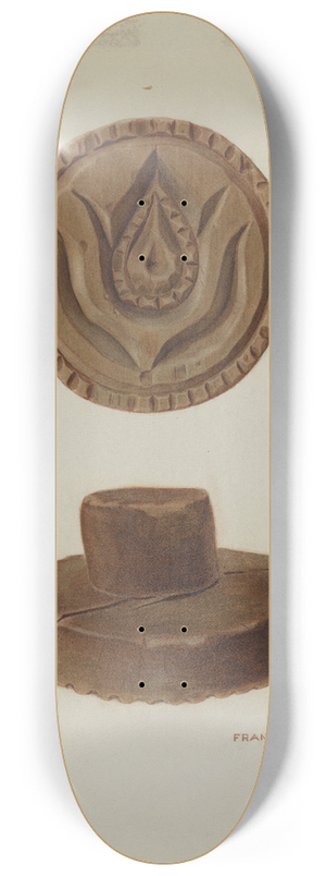 Albert Levone - Pa. German Butter Mold 8.25 inch art skate deck