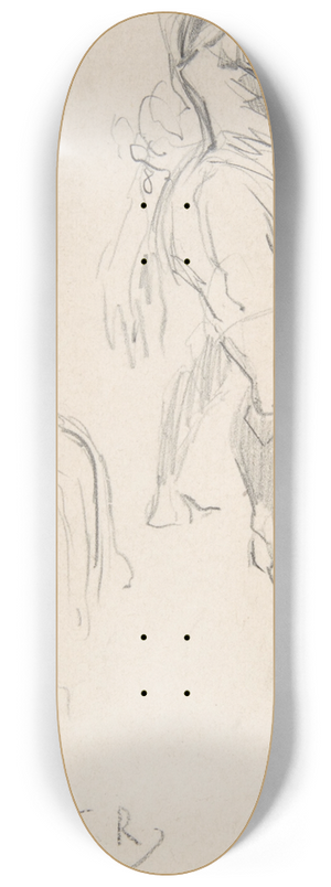 Flicien Rops - Figure study 8.25 inch art skate deck