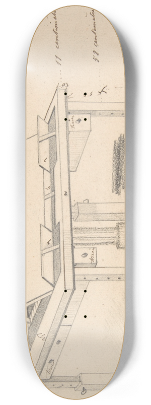 Flicien Rops - Project for a work table 8.25 inch art skate deck