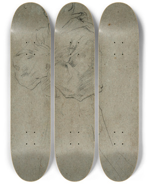 Triptych art skateboard deck of Guido Reni Kneeling Monk by Guido Reni (1575-1642) Triptych art skateboard deck of Guido Reni Kneeling Monk by Guido Reni (1575-1642)