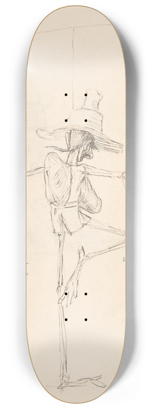 Flicien Rops - Study of Patin 8.25 inch art skate deck