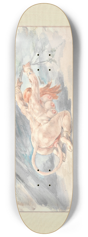 Flicien Rops - Untitled 8.25 inch art skate deck Flicien Rops - Untitled 8.25 inch art skate deck