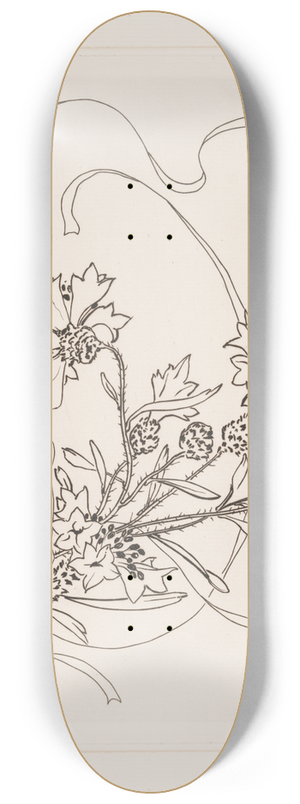 Flix Bracquemond - Assiette (bleuet). 8.25 inch art skate deck