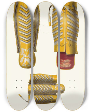 Triptych art skateboard deck of Fedor Grigoryevich Solntsev Buturlyk V 12 Nast Velich by Fedor Grigoryevich Solntsev (1801-1892)