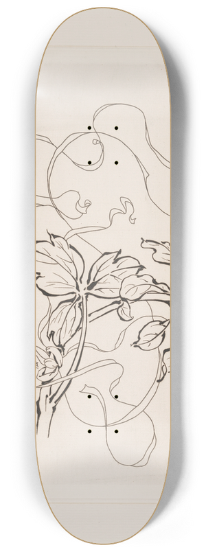 Flix Bracquemond - Assiette (pivoine). 8.25 inch art skate deck Flix Bracquemond - Assiette (pivoine). 8.25 inch art skate deck