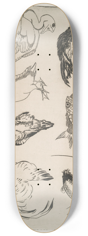 Flix Bracquemond - Canards, poissons, etc 8.25 inch art skate deck