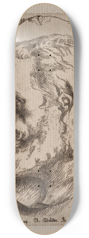 Flix Bracquemond - Charles Meryon 8.25 inch art skate deck Flix Bracquemond - Charles Meryon 8.25 inch art skate deck