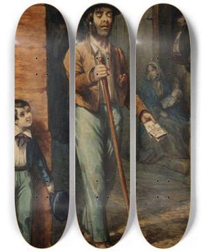 Triptych art skateboard deck of Prilidiano Pueyrredn Ciego Popular En Cdiz_1 by Prilidiano Pueyrredon (1823-1870) Triptych art skateboard deck of Prilidiano Pueyrredn Ciego Popular En Cdiz_1 by Prilidiano Pueyrredon (1823-1870)