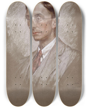 Triptych art skateboard deck of William Shackleton Richard Church by William Shackleton (1872-1933)