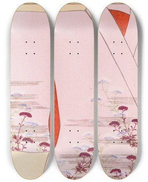 Triptych art skateboard deck of Seiko Ueno Yachigusa V 15 Pl24 by Seiko Ueno (19-20-)