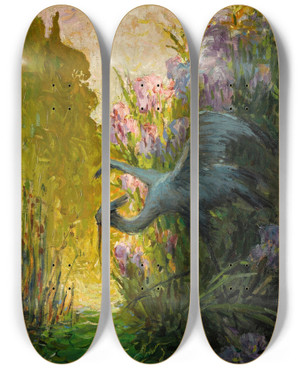 Triptych art skateboard deck of Pierreeugne Montzin Hron by Pierre-Eugne Montzin (1874-1946) Triptych art skateboard deck of Pierreeugne Montzin Hron by Pierre-Eugne Montzin (1874-1946)