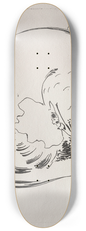 Flix Bracquemond - The High-Fired Service; Rooster (counterproof) 8.25 inch art skate deck Flix Bracquemond - The High-Fired Service; Rooster (counterproof) 8.25 inch art skate deck