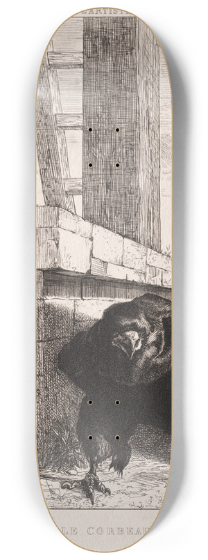 Flix Bracquemond - The Raven 8.25 inch art skate deck Flix Bracquemond - The Raven 8.25 inch art skate deck