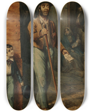 Triptych art skateboard deck of Prilidiano Pueyrredn Ciego Popular En Cdiz_2 by Prilidiano Pueyrredon (1823-1870) Triptych art skateboard deck of Prilidiano Pueyrredn Ciego Popular En Cdiz_2 by Prilidiano Pueyrredon (1823-1870)