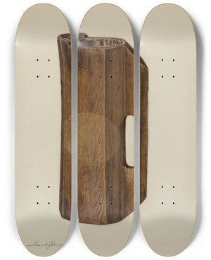 Triptych art skateboard deck of Frank Budash Measure by Frank Budash