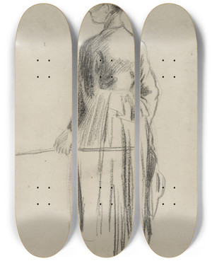 Triptych art skateboard deck of Camille Pissarro The Cowherdess Eragny by Camille Pissarro (1830-1903) Triptych art skateboard deck of Camille Pissarro The Cowherdess Eragny by Camille Pissarro (1830-1903)