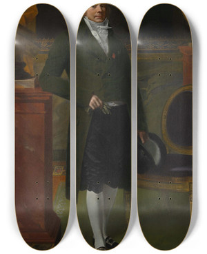 Triptych art skateboard deck of Pierrepaul Prudhon Charles Maurice De Talleyrand Prigord 17541838 Prince De Talleyrand by Pierre-Paul Prud'hon (1758-1823)