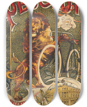 Triptych art skateboard deck of Francisco Tamagno Peugeot Valentigney by Francisco Tamagno Triptych art skateboard deck of Francisco Tamagno Peugeot Valentigney by Francisco Tamagno