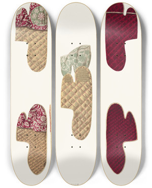 Triptych art skateboard deck of Fedor Grigoryevich Solntsev Kolchuzhnyia Rukovitsy by Fedor Grigoryevich Solntsev (1801-1892)