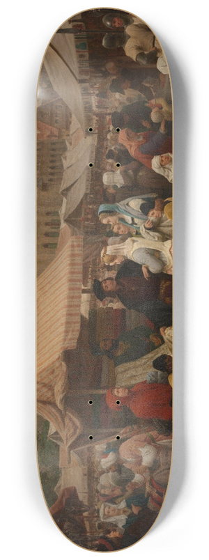 Flix de Vign - Fair in Ghent in the Middle Ages 8.25 inch art skate deck