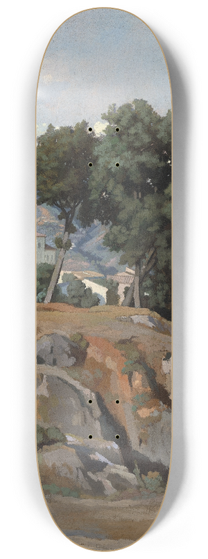 Flix-Hippolyte Lanoe - View of La Cava 8.25 inch art skate deck Flix-Hippolyte Lanoe - View of La Cava 8.25 inch art skate deck