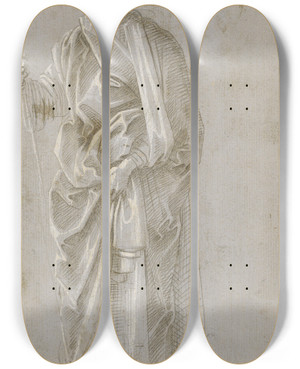 Triptych art skateboard deck of Filippino Lippi Standing Saint by Filippino Lippi (1457-1504) Triptych art skateboard deck of Filippino Lippi Standing Saint by Filippino Lippi (1457-1504)