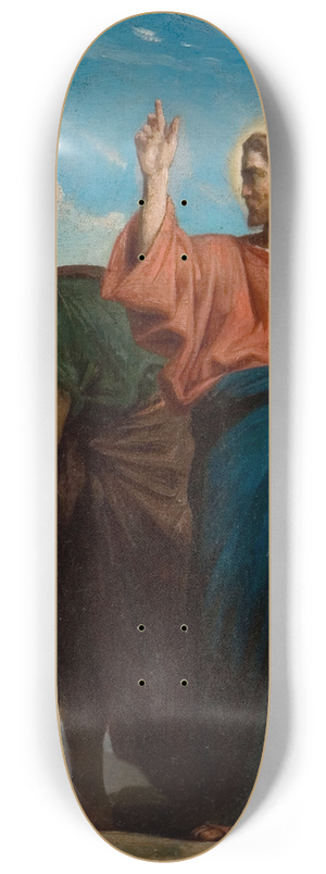 Flix-Joseph Barrias - The Temptation of Christ by the Devil 8.25 inch art skate deck