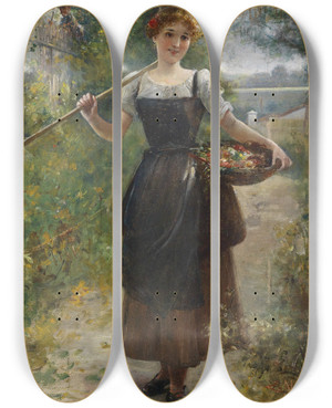 Triptych art skateboard deck of Ernst Nowak Am Heimweg by Ernst Nowak (1853-1919) Triptych art skateboard deck of Ernst Nowak Am Heimweg by Ernst Nowak (1853-1919)