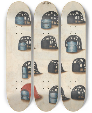 Triptych art skateboard deck of Jorg Kolderer Maximiliani Konig Zeughauss Pl52 by Jorg Kolderer (1465-1540)