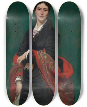 Triptych art skateboard deck of Carolusduran Portrait Of Madame Marie Clerc by Carolus Duran (1837-1917) Triptych art skateboard deck of Carolusduran Portrait Of Madame Marie Clerc by Carolus Duran (1837-1917)