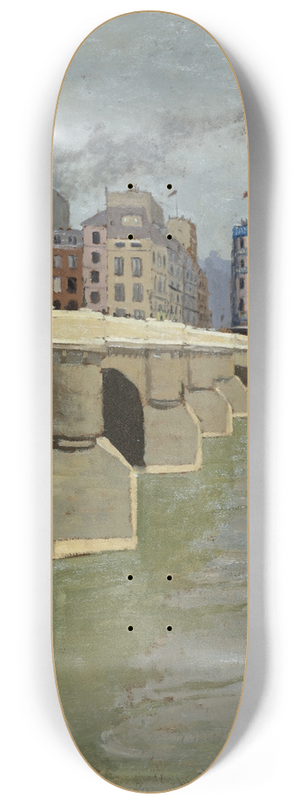Flix Vallotton - The Pont Neuf Bridge, 1902 8.25 inch art skate deck