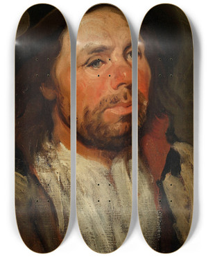 Triptych art skateboard deck of Piotr Michaowski Study Of A Peasant In A Hat by Piotr Michalowski (1800-1855) Triptych art skateboard deck of Piotr Michaowski Study Of A Peasant In A Hat by Piotr Michalowski (1800-1855)