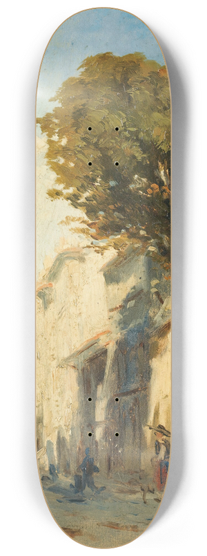 Flix Ziem - A street in Martigues 8.25 inch art skate deck