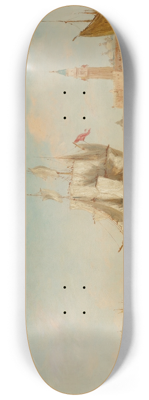 Flix Ziem - Embarquement Sur Le Quai Des Esclavons 8.25 inch art skate deck Flix Ziem - Embarquement Sur Le Quai Des Esclavons 8.25 inch art skate deck