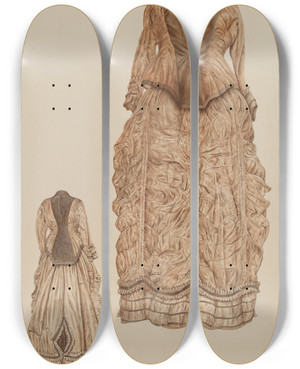 Triptych art skateboard deck of Max Unger Wedding Dress by Max Unger