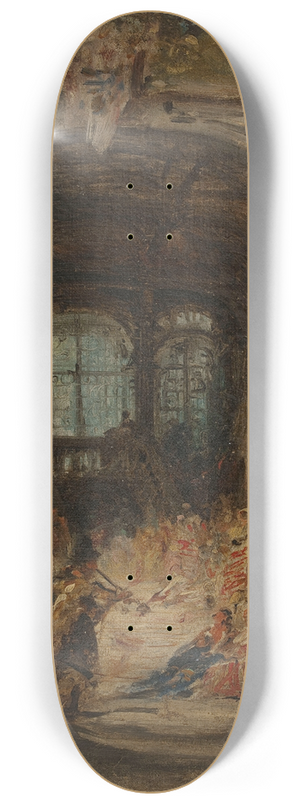 Flix Ziem - Fte dans un palais  Naples 8.25 inch art skate deck Flix Ziem - Fte dans un palais  Naples 8.25 inch art skate deck