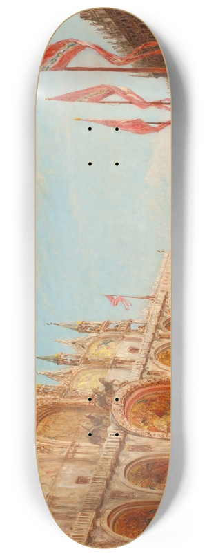 Flix Ziem - La place Saint-Marc, inondation de 1863 8.25 inch art skate deck