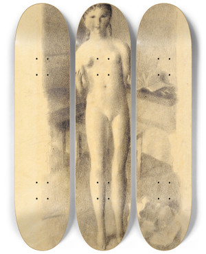 Triptych art skateboard deck of Otto Meyeramden Mdchen In Amdener Stube by Otto Meyer-Amden (1885-1933) Triptych art skateboard deck of Otto Meyeramden Mdchen In Amdener Stube by Otto Meyer-Amden (1885-1933)