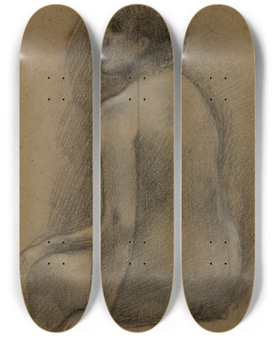 Triptych art skateboard deck of Pierre Puvis De Chavannes Femme Nue Assise De Dos_1 by Pierre Puvis De Chavannes (1824-1898) Triptych art skateboard deck of Pierre Puvis De Chavannes Femme Nue Assise De Dos_1 by Pierre Puvis De Chavannes (1824-1898)