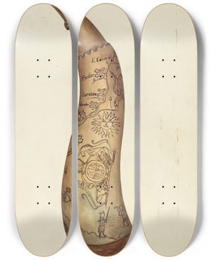 Triptych art skateboard deck of William Mcauley Powderhorn by William Mcauley
