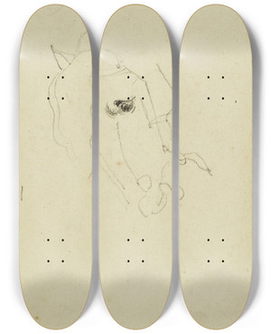 Triptych art skateboard deck of Thodore Gricault Horse Head by Theodore Gericault (1791-1824) Triptych art skateboard deck of Thodore Gricault Horse Head by Theodore Gericault (1791-1824)
