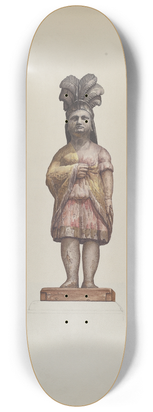 Flora Merchant - Cigar Store Indian 8.25 inch art skate deck